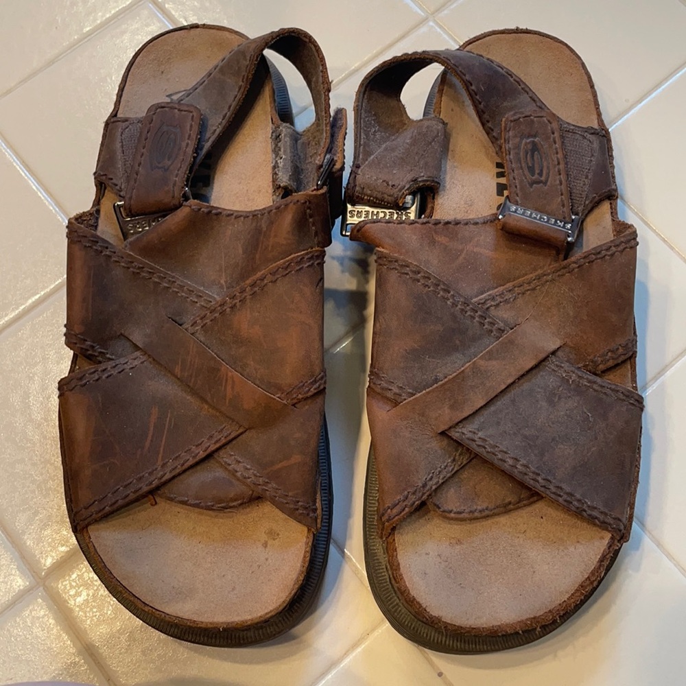 Skechers leather sandals, size 10